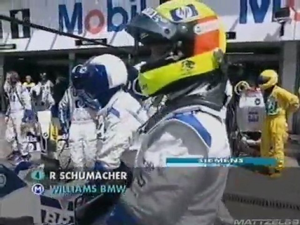 Hockenheim 2003 Big Start Crash with Kimi Räikkönen, Ralf Schumacher, Rubens Barrichello