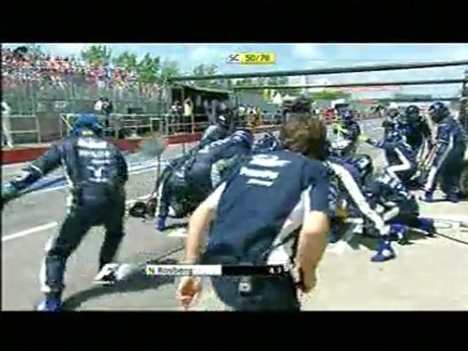 Canada 2008 Crash in Pit-Lane with Kimi Räikkönen, Lewis Hamilton and Nico Rosberg