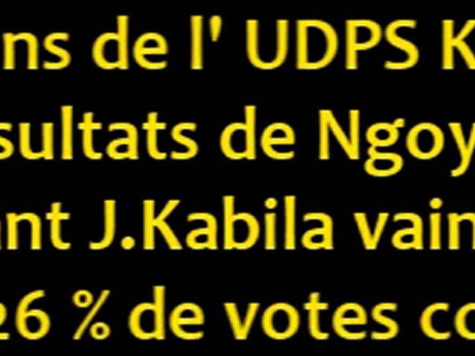 Réaction de l'UDPS sur les résultats partiels