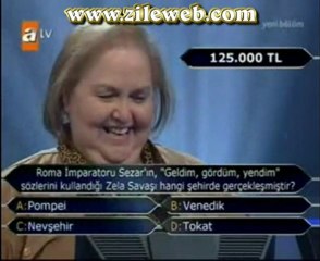 atv kimbesyuzmilyonister Zile sorusu www.zileweb.com