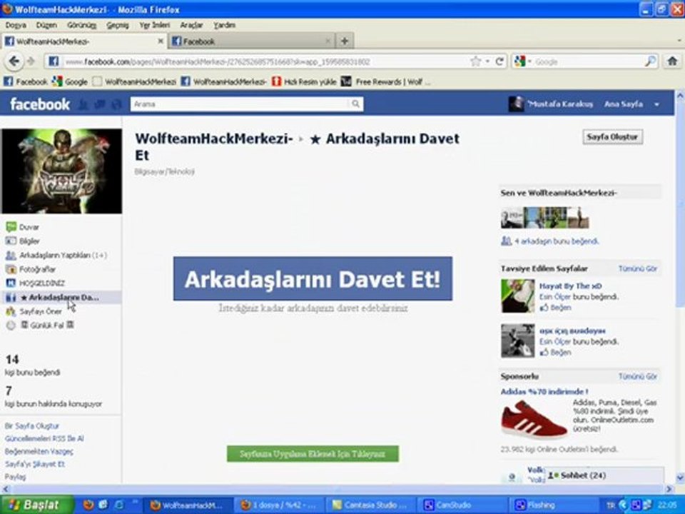 Facebook Sayfası Arkadaş Davet Etme !