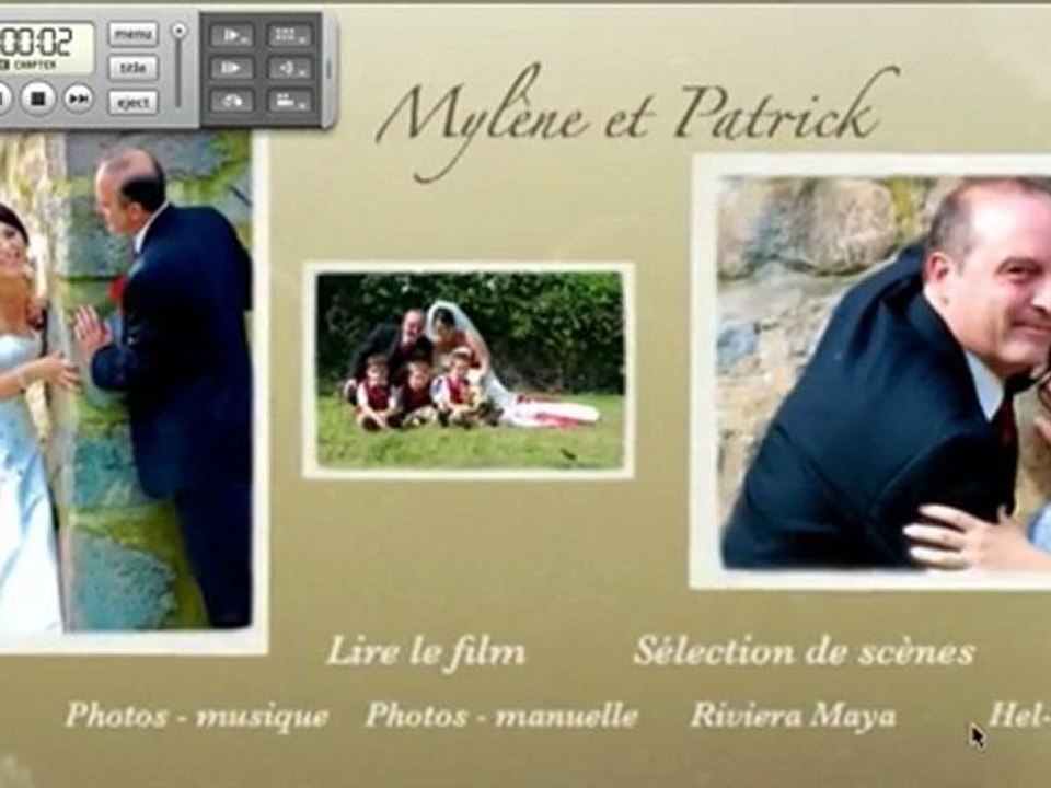 Demo DVD interactif pour mariage