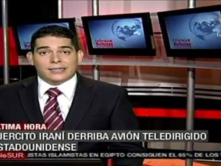 Irán derribó en su territorio, avión no tripulado de EE.UU.