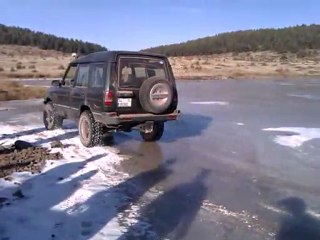 Buzlu Gölde Disco ile gezinti