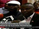 Oposición desconoce resultados de elecciones en el Congo