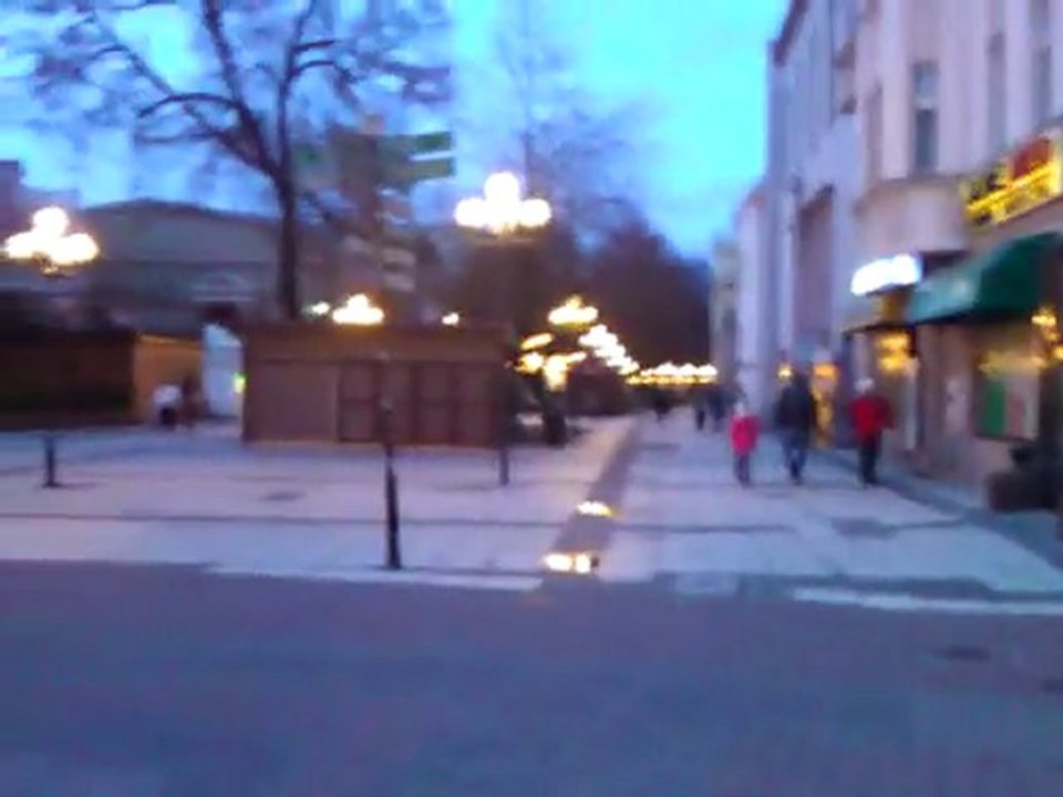 Zielona Góra - Deptak o zmierzchu