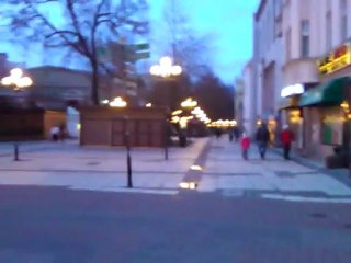 Zielona Góra - Deptak o zmierzchu