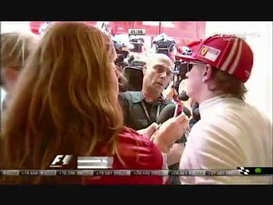 Spain 2009 Kimi Räikkönen Race Interview