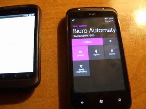 Informacja o sms podczas rozmowy.