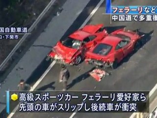 The £2.5million motorway smash: Sports car enthusiasts