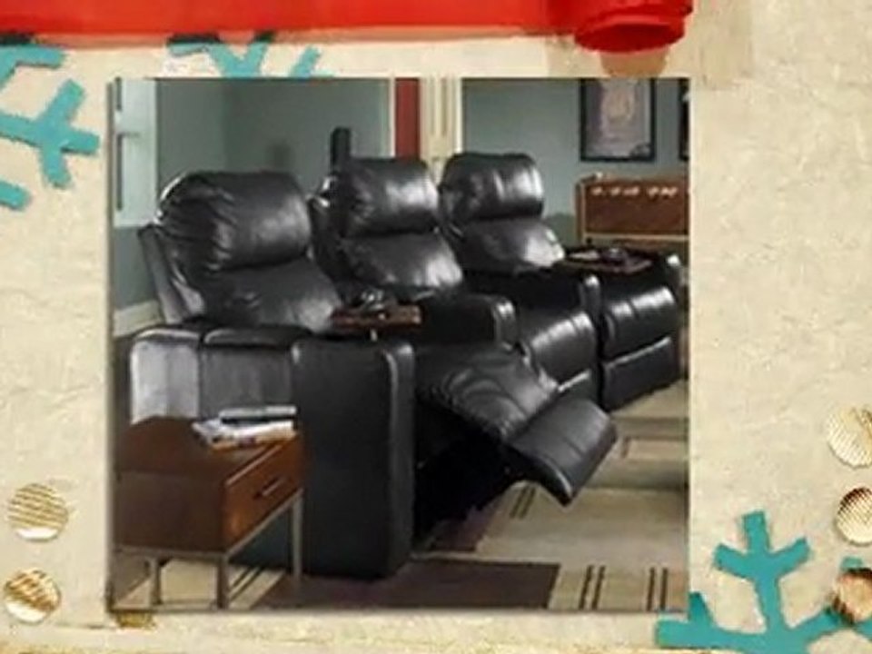 Lane 103 Matinee Power Recline Black Leather - TheaterSeatStore.Com