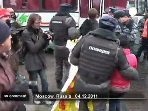 Opposition protest during Russian elections - no comment
