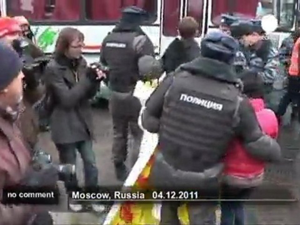 Opposition protest during Russian elections - no comment