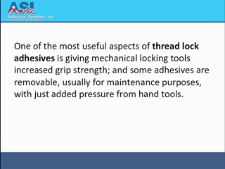 Thread lock adhesive to replace or strengthen mechanical fasteners