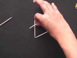 Entertaining Triangle Puzzle with Toothpicks in Sindhi