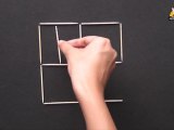 Make 7 Squares from 4 Squares - Entertaining puzzle with instructions in Hindi