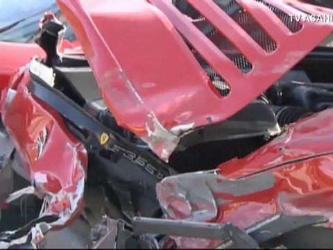 Ocho Ferraris y un Lamborghini chocaron en cadena