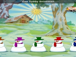 Five Tubby Snowmen with Lyrics - Nursery Rhyme
