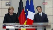Conférence de presse commune d'Angela Merkel et Nicolas Sarkozy