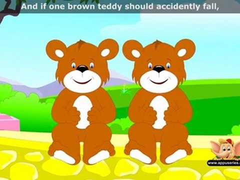 Five Brown Teddies - Nursery Rhyme with Sing Along