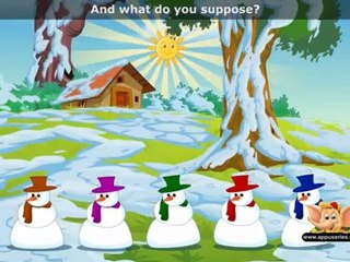 Five Tubby Snowmen - Nursery Rhyme with Lyrics (HD)