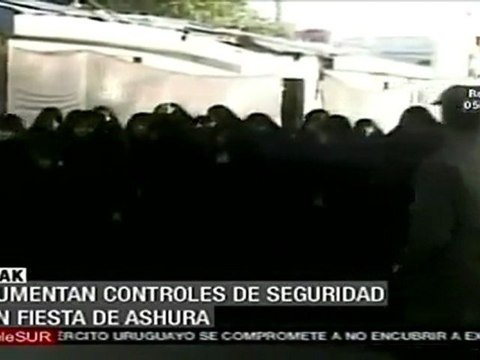 Chiítas irakíes festejan el Ashura, con seguridad reforzada