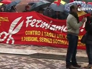 IcaroTv. Il presidio antimanovra dei sindacati riminesi