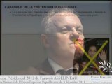 Présidentielle 2012 : le programme de François Asselineau, Président de l'UPR (10/10)