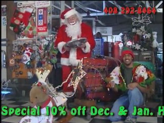 santa comes to Electric Battery Station 408 292-8464