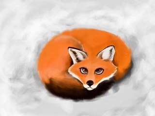 Winter Fox - Speed Painting iPad