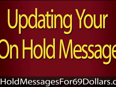 Music On Hold Player - Updating Your Music On Hold Message