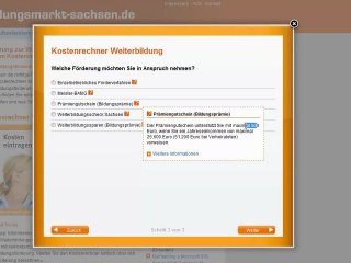 Förderung zur Weiterbildung berechnen