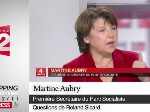 Martine Aubry : Nicolas Sarkozy a tout cédé à Angela Merkel