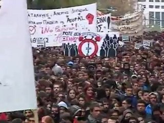 Greeks protest on police student shooting anniversary