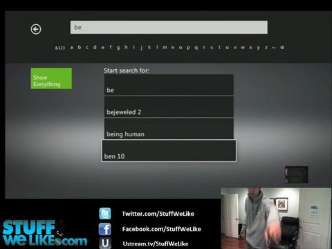 Xbox 360 Dashboard Kinect Controls