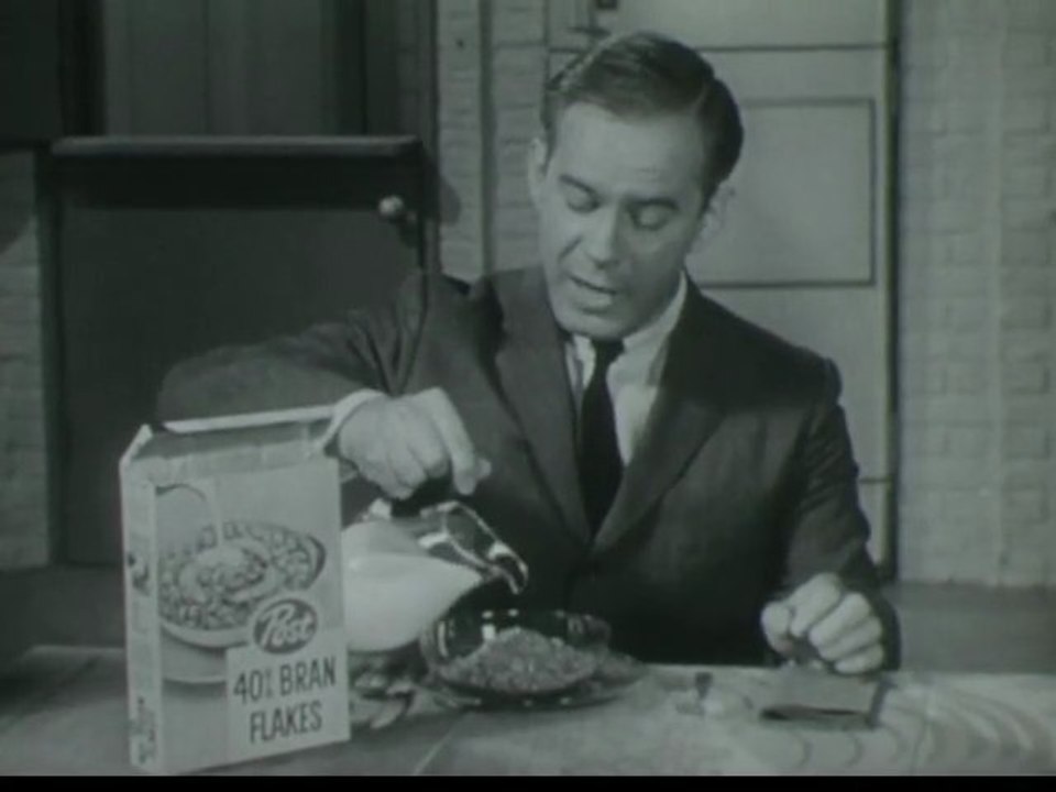 Vintage TV AD: Harry Morgan in 40% Bran Flakes Cereal, 1950s