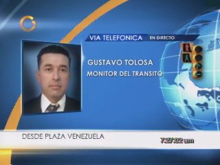 Reporte del tráfico desde Plaza Venezuela