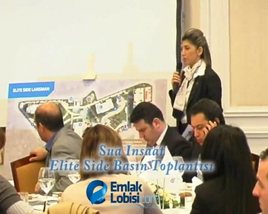 Şua İnşaat Elite Side Basın Toplantısı  08-12-2011  www.emlaklobisi.com  ilhan çamkara
