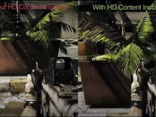 Battlefield 3 Xbox 360 with and without HD textures comparison video