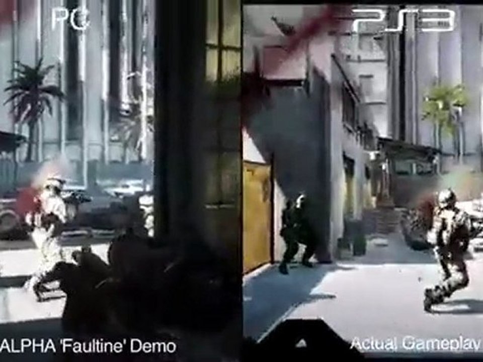 Battlefield 3: Faultline gameplay PC vs PS3 comparison