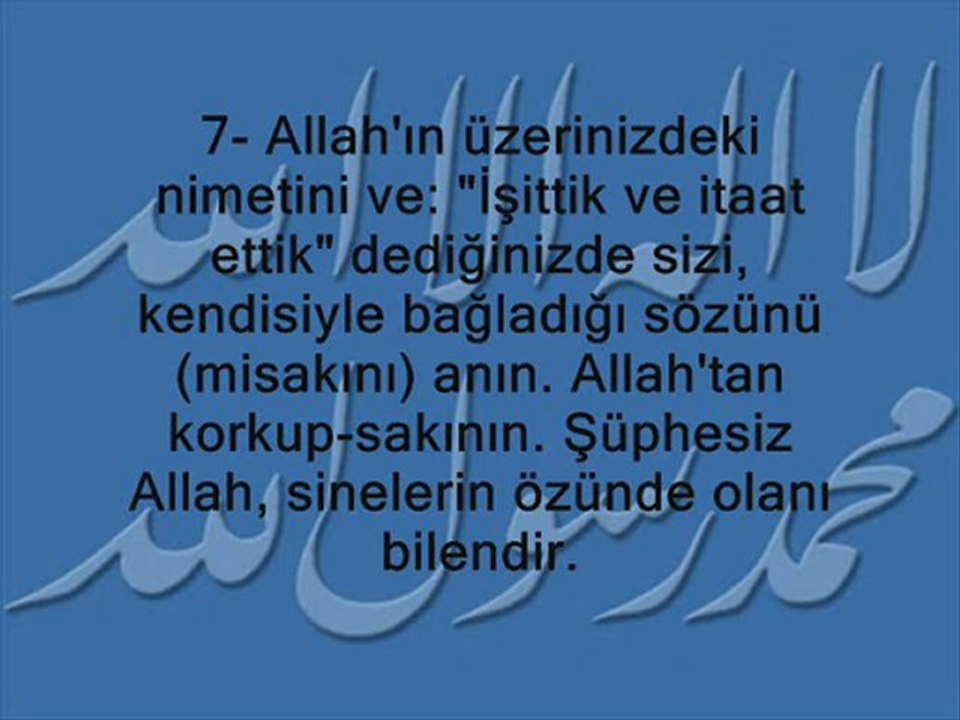 Etkileyici Maide Suresi