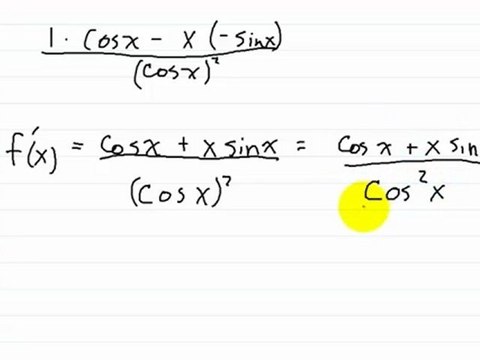 Calculus Derivatives Trig Functions part 3