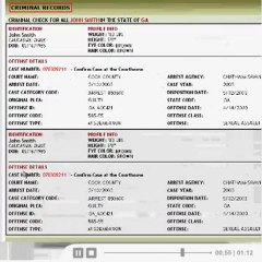 Public Arrest Records Sample Reports