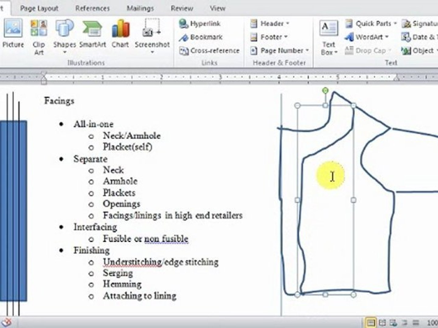 Intro to Creating a Facing Pattern P2 | Fashion Design ...