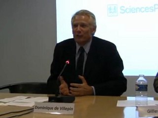 Intervention de Dominique de Villepin à Sciences-Po / Ceri