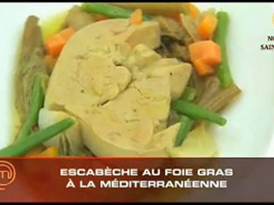 Escabèche de foie gras de canard méditerranéenne par Nathalie de MasterChef