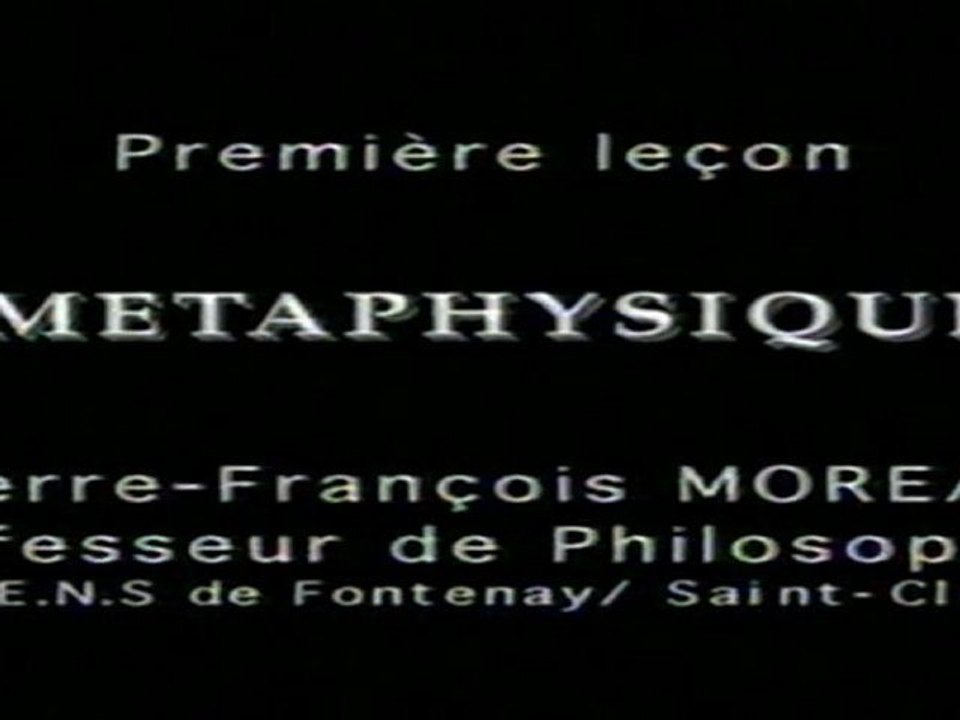 01 - Descartes et la Métaphysique