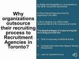Recruitment Agencies in Toronto:Outsourcing your Recruiting