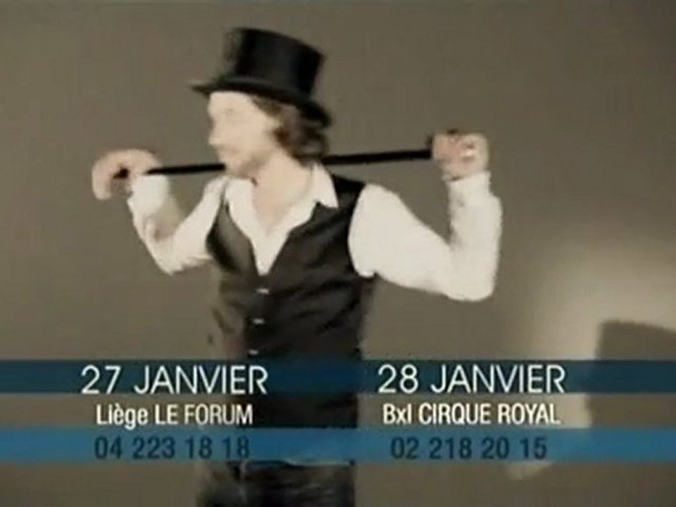 publicité pour le  concert de Stanislas Tribute to Fred Astaire à Liège et Bruxelles