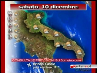 Previsioni del tempo, sabato 10 dicembre